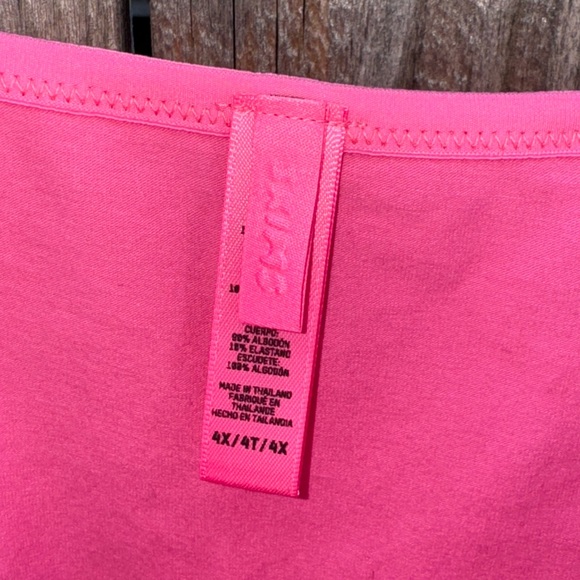 SKIMS COTTON LOGO BODYSUIT PINK SIZE 4X - Picture 7 of 11